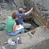 relevés lors des fouilles au site d'un potier de L'Assomption